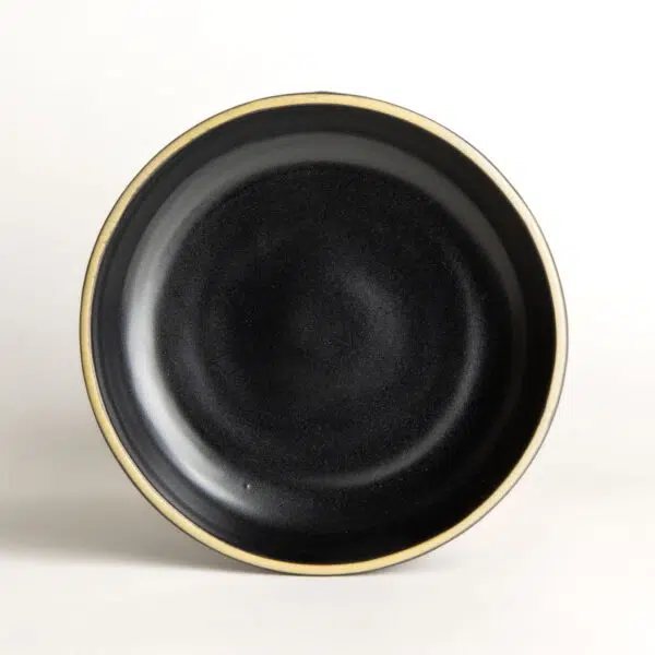 Brookline Shallow Bowls — Matte Black Charcoal