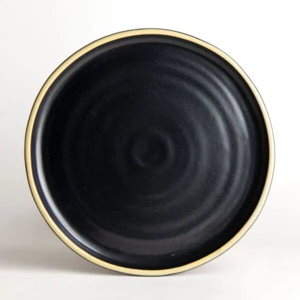 Brookline Dinner Plates — Matte Black Charcoal