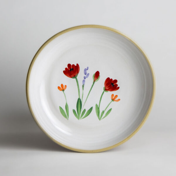 Brookline Shallow Bowls — Red Poppy