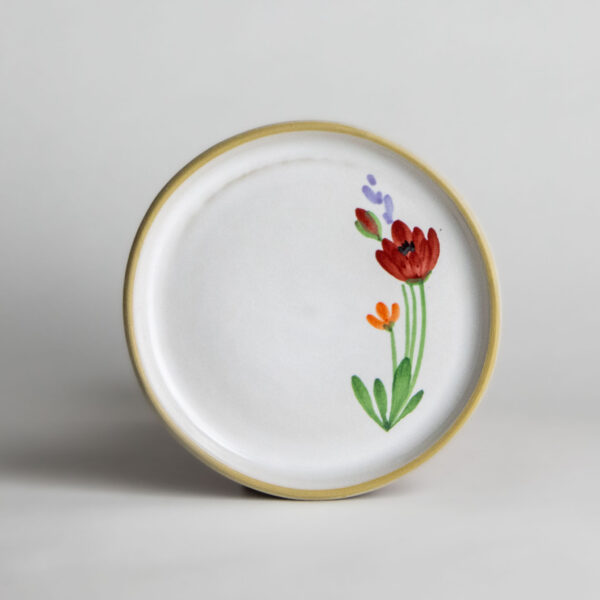 Brookline Dessert Plates — Red Poppy