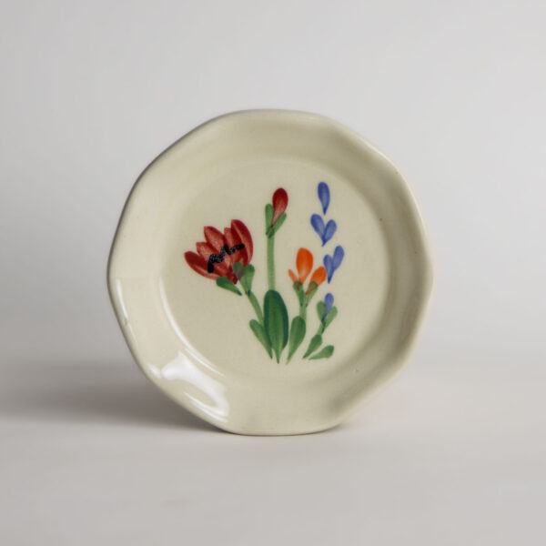 Oil Dipping Dishes/Coasters — Red Poppy