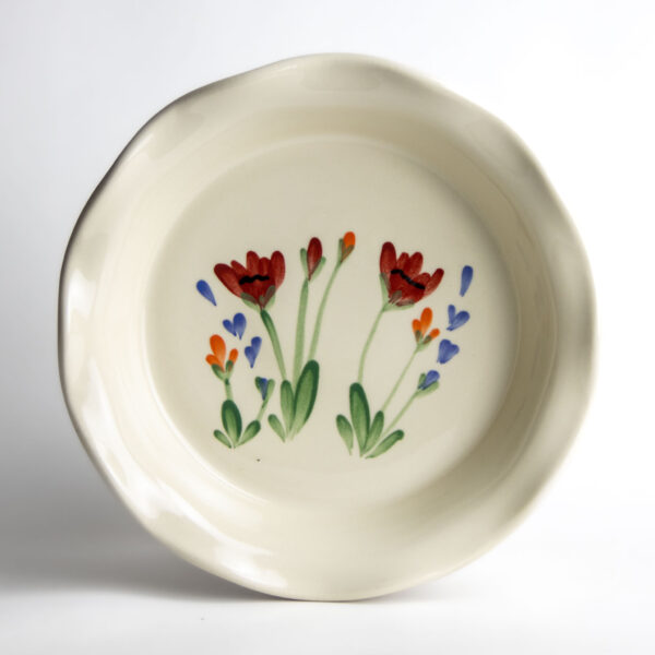 Frilly Pie Plates — Red Poppy