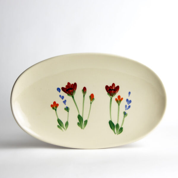 Oval Platters — Red Poppy
