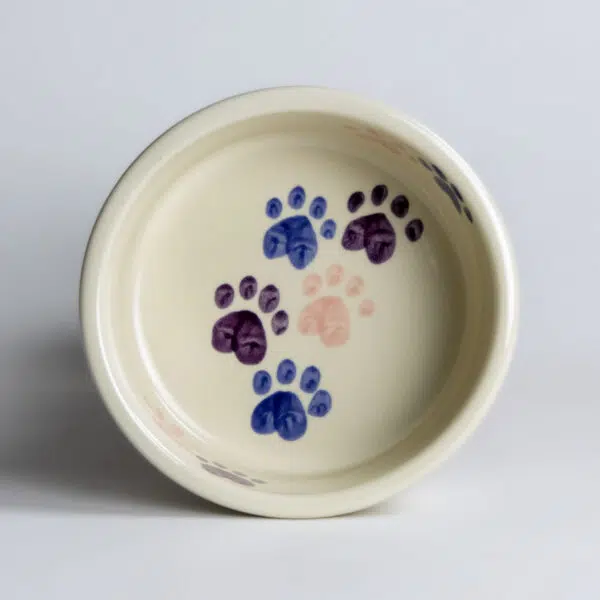 Small Classic Dog Bowls — Pink Walking Paws