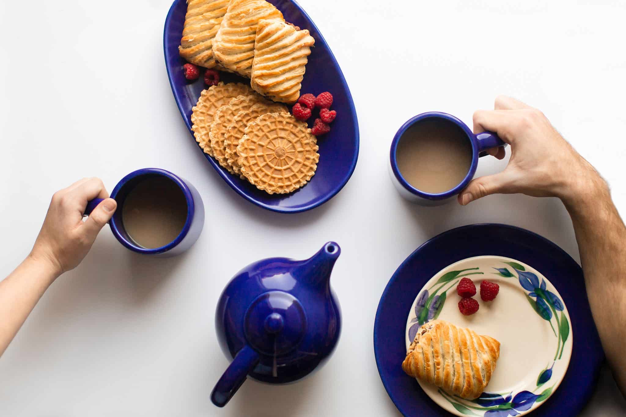 Field of Iris and American Blue Tea Set