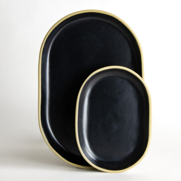 Brookline Tray Sets — Matte Black Charcoal