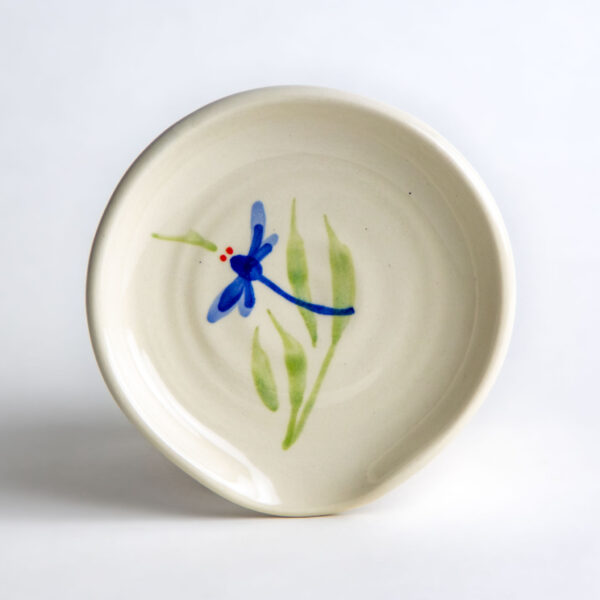 Stoneware Spoon Rest — Dragonfly