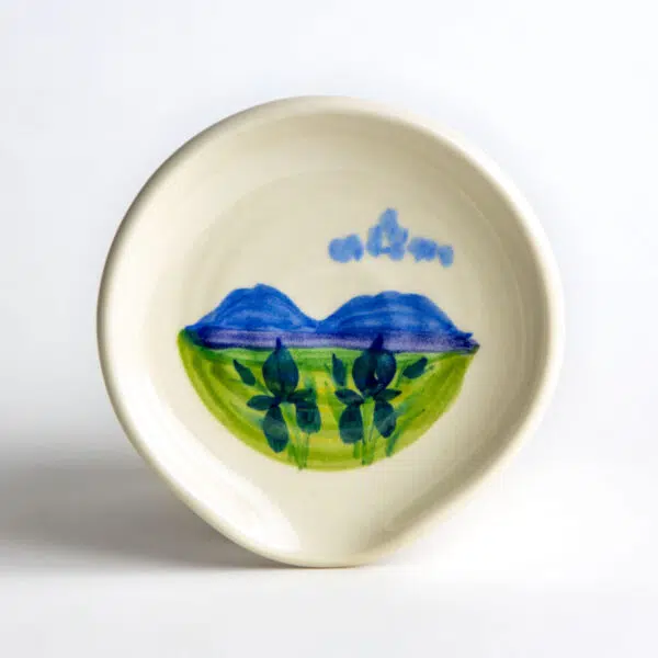 Stoneware Spoon Rest — Summer Peaks
